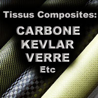 Tissus-Fibres de CARBONE KEVLAR - VERRE - Etc..