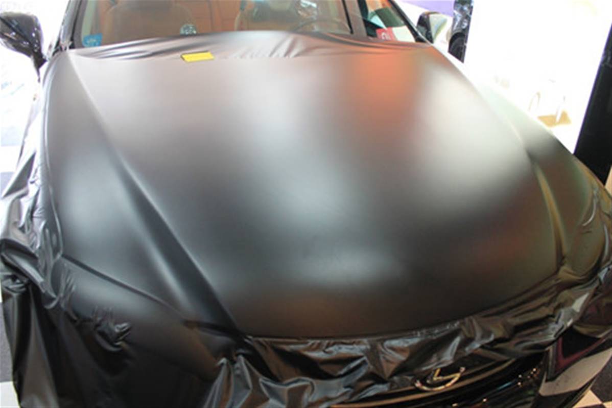film adhésif de vinyle Noir Mat Opaque wrapping voiture moto moulable  50x150cm