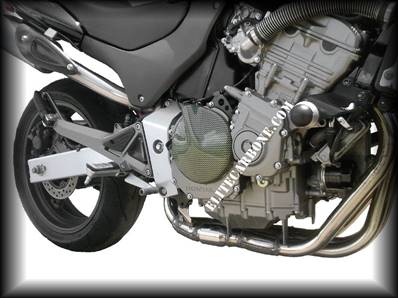 Pare-Carter Moto HONDA CBR 600F (1991-98) (PC25 + PC31) Embrayage Finition Carbone / Kevlar (Réf:22)