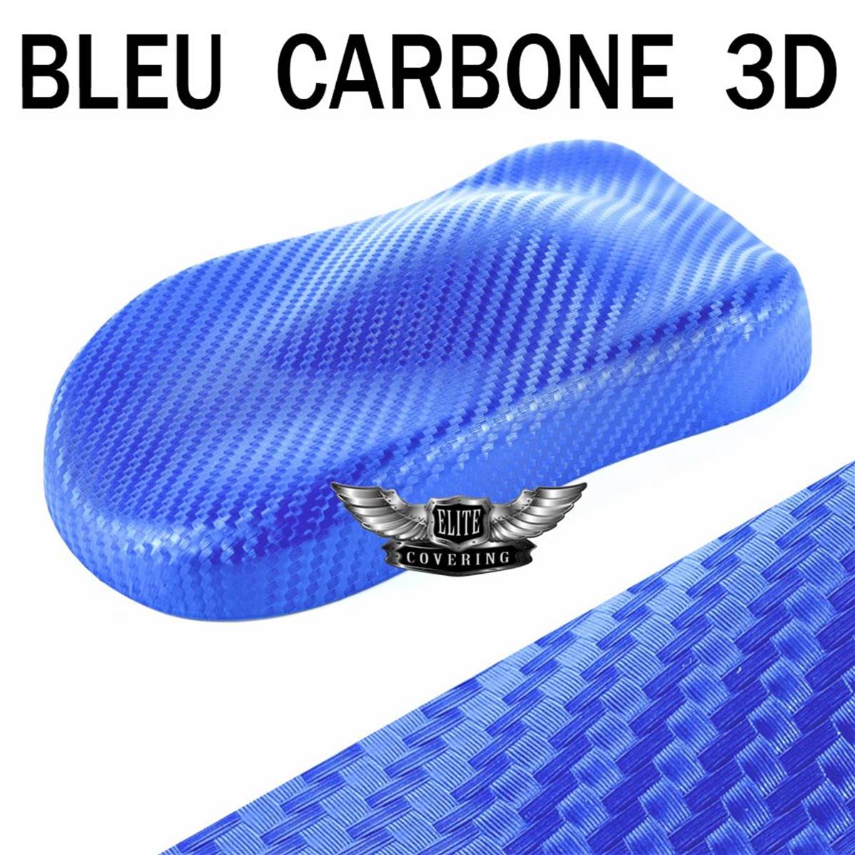 Covering Vinyle de Voiture, CompraFun 3D Film Autocollant Adhésif 30 x  300cm Film Bleu-Violet de Protection pour Voiture, Moto, Vélo. 3D  Bleu-Violet