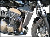 Paire d' ECOPES Radiateur moto - (KAWASAKI Z750 2004-06) -- (Finition: CARBONE) -- (Rf:11)