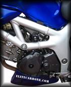 Pare-Carter Moto SUZUKI 650 SV (1999  2007) S DL (Alternateur: Gauche) (Finition CARBONE) (Rf:27)