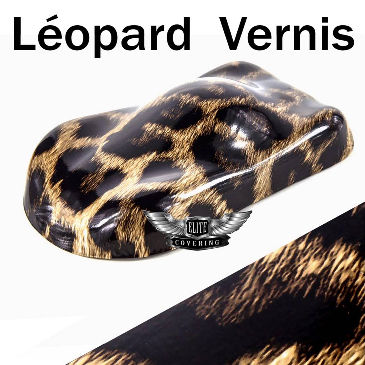 Lot De 2 Autocollants Colonne B Voiture - Motif Léopard HD En PVC - 6,25 X 50 Cm - Personnalisation Protection