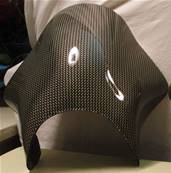 Saute Vent moto High-Tech (FULCRUM) Adaptables Roadster -- (Finition: Carbone / Kevlar™) -- (Réf:08)