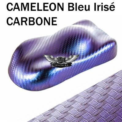 ( CAMÉLÉON BLEU IRISÉ Carbone 3D ) Covering, film adhésif Auto / Moto / Déco, Meuble, etc