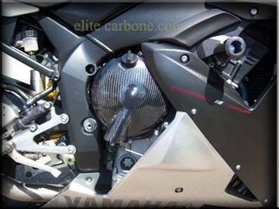 Pare-Carter Moto (YAMAHA R1-YZF (1998-03) Embrayage: Droit (Finition: CARBONE) (Réf:32)