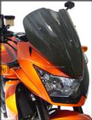 Saute vent / Bulle Moto (KAWASAKI Z750 (2007 - 2010) Triple Galbe Finition Carbone / Kevlar (Rf:18)