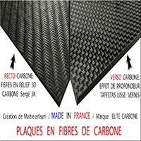 Plaques Fibres de CARBONE: Souple et rigide