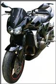 Saute vent / Bulle pour Moto - (KAWASAKI Z750 2004-06)- Mono Galbe - Finition: CARBONE (Réf:13)