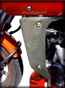 Paire d' ECOPES Radiateur moto - KAWASAKI Z750 2004-06 - Finition: Carbone / Kevlar (Rf:12)