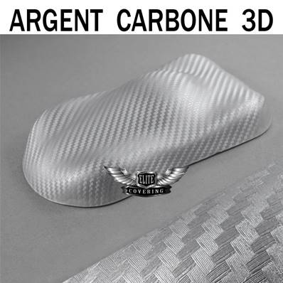 COVERING FILM CARBONE GRIS ARGENT 3D  ADHESIF VINYLE THERMOFORMABLE 150CMX30CM